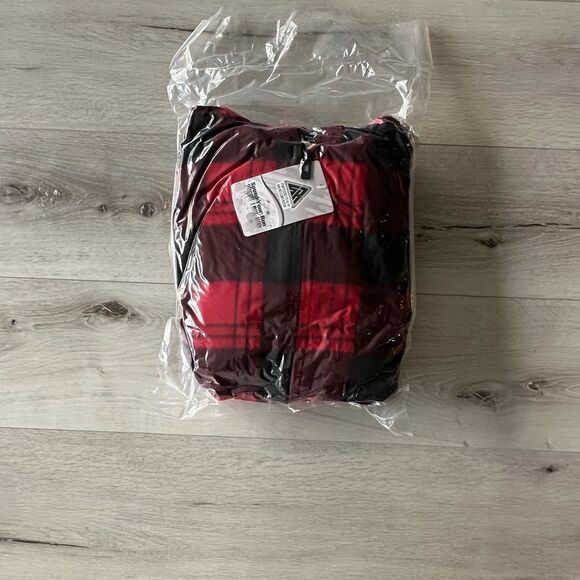 SCODI Flannel LS Fleece Lined Plaid Full Zip Hoodie Jacket RED/BLK M NWT IN PKG - Picture 6 of 8